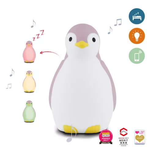 Zazu Éjjelifény bluetoothos hangszóróval #rózsaszín #ZA-PAM-03