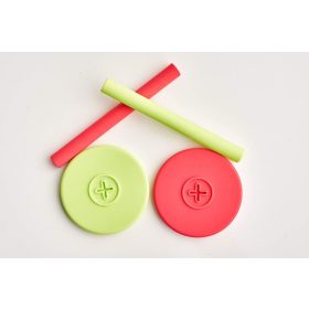   CogniKids Szilikon Fedél és Szívószál Kiegészítő Szett SIP Poharakhoz #Apple - Rose #2db #AccPk04