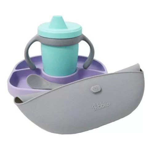 Bblüv Set etetési szett szilikon 4db-os Violet #BBL-B0190-V