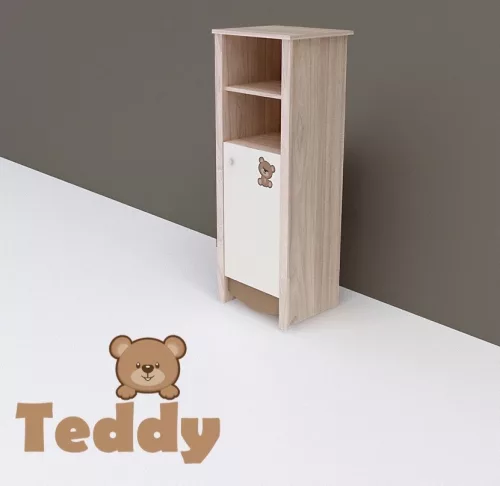 Todi Teddy 1 ajtós polcos nyitott keskeny szekrény