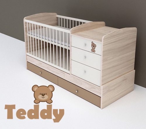 Todi Teddy kombi pelenkázós babaágy 70x120