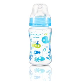   Babyono cumisüveg szélesnyakú anti-colic #240ml #kék #403-406212