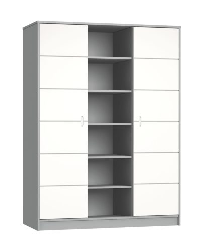 Faktum Alda Selyemszürke 3 osztású szekrény #12132111