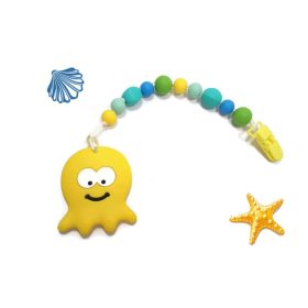 ZelBa Babralánc rágóka 3in1 #sárga polip