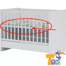   Todi White Bunny Fekvőrács önállóan használható 70x120-as kiságyhoz