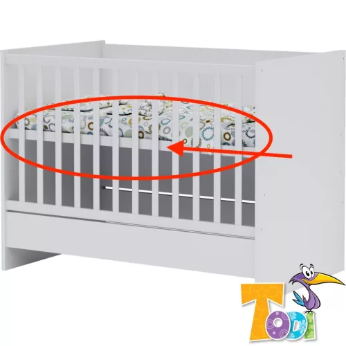 Todi White Bunny Fekvőrács önállóan használható 70x120-as kiságyhoz