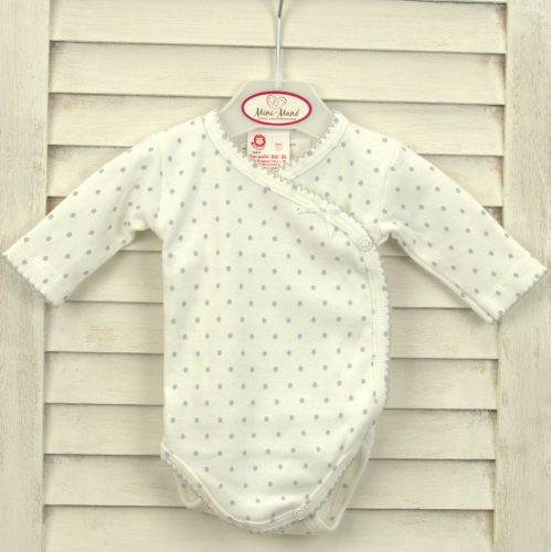 Leopoldi Body hosszú ujjú #réklis #44 #szürke pöttyös #101359