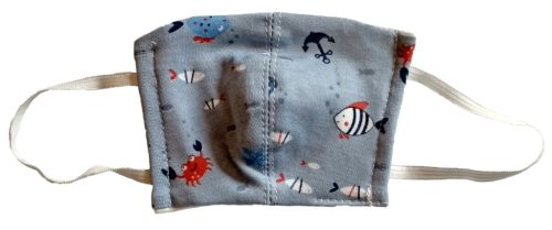 Wikids Higiéniai maszk #Gyermek #3-6 év #kék halacskás KIFUTÓ