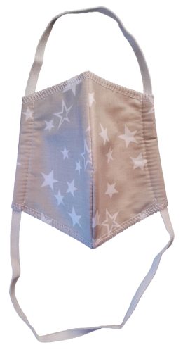 Kikkaboo felnőtt egészségügyi maszk pamut #bézs csillag #911022