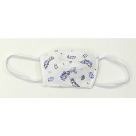   Wikids Higiéniai maszk #Gyermek #3-6 év #kék macis járműves KIFUTÓ