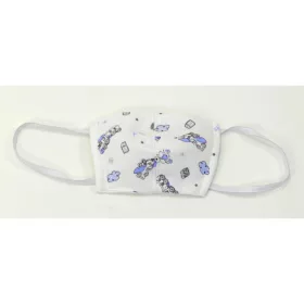   Wikids Higiéniai maszk #Gyermek #3-6 év #kék macis járműves KIFUTÓ