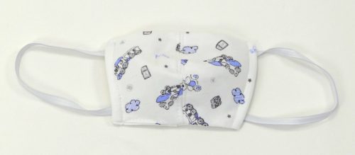 Wikids Higiéniai maszk #Gyermek #3-6 év #kék macis járműves KIFUTÓ