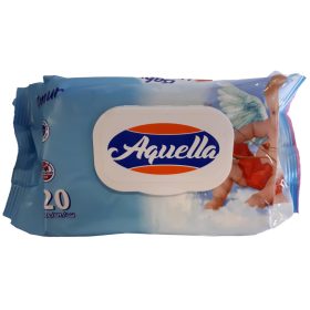   Aquella Baby Mix Nedves törlőkendő ultra puha fliptop nedves kupakos #120db #angyalkás #kék