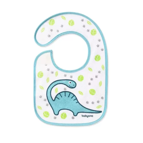 Babyono Előke frottír vízálló réteggel #kicsi #kék dino #831-407615