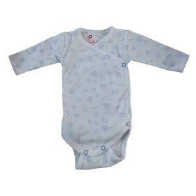   Leopoldi Body hosszú ujjú #réklis #44 #fehér-kék maci-ház-nap-fa-felhő