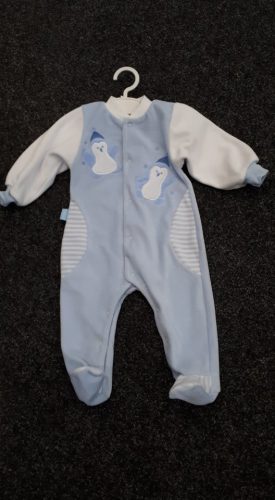 Leopoldi Rugi hosszú ujjú #plüss #74 #fehér-kék csíkos sapkás pingvinek #112485