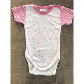   Leopoldi Body rövid ujjú #filmnyomott #86 #fehér-rózsaszín maci-ház-nap-fa-felhő #113710