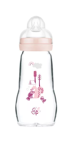 Mam üveg Cumisüveg #260ml #Rózsaszín mókus-madár #692956