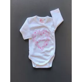   Leopoldi Body hosszú ujjú réklis filmnyomott 50 fehér rózsaszín Welcome To The World #110979