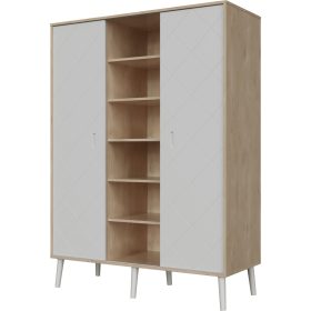   Faktum Peak Natural Oak-White 3 osztású szekrény #18333928