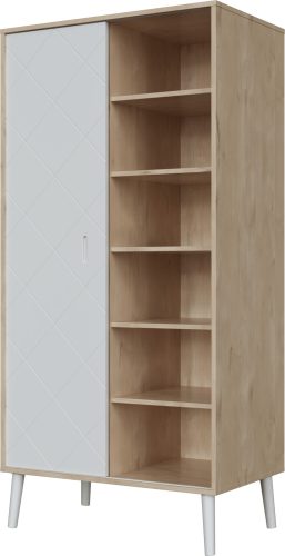 Faktum Peak Natural Oak-White 2 osztású szekrény #18343928