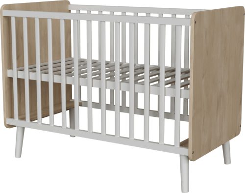 Faktum Peak Natural Oak-White kiságy 120x60 #18383928