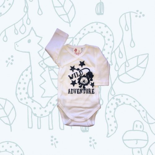 Leopoldi Body hosszú ujjú #réklis #filmnyomott #62 #fehér sötétkék #Wild Adventure #110979