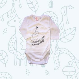   Leopoldi Body hosszú ujjú #réklis #filmnyomott #56 #fehér #Explore your surroundings #110979