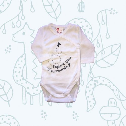 Leopoldi Body hosszú ujjú #réklis #filmnyomott #56 #fehér #Explore your surroundings #110979