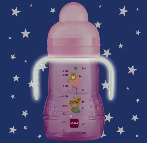 Mam Trainer Night tanulópohár #220ml #Rózsaszín állatos #810756