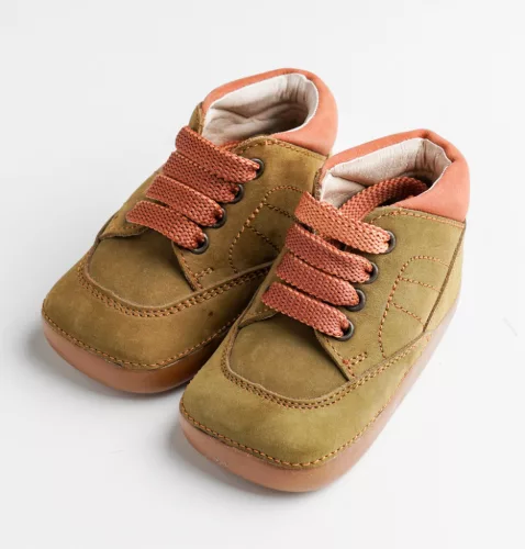Falcon Elsőlépés cipő fűzős 18 khaki barna fűző