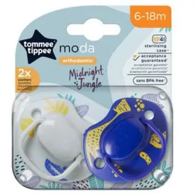   Tommee Tippee Moda Játszócumi 2db 6-18hó Midnight Jungle szürke-kék #43338594-333858