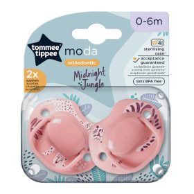   Tommee Tippee Moda játszócumi #2db #0-6hó #rózsaszín #43338494-333841