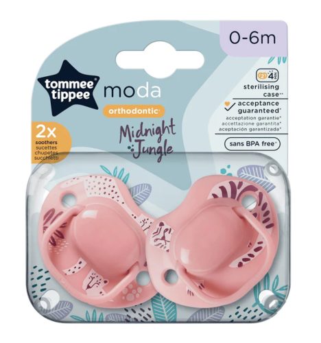 Tommee Tippee Moda játszócumi #2db #0-6hó #rózsaszín #43338494-333841