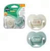 Tommee Tippee Anytime játszócumi #6-18hó #2db #KIND krém-zöld #433544-335449