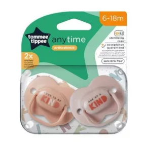   Tommee Tippee Anytime játszócumi 6-18hó 2db KIND barna-bézs #433544-335449