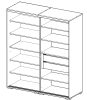 Todi Cube2 gardróbszekrény #200cm