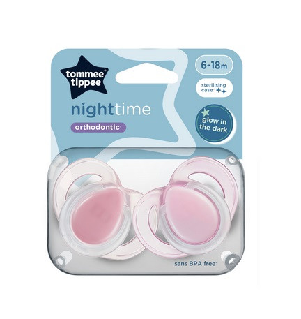 Tommee Tippee Night játszócumi 6-18hó 2db Rózsaszín #43336285-333629 2024