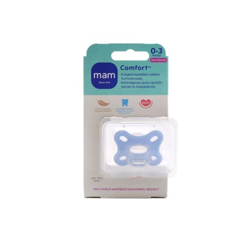 MAM Comfort szilikon játszócumi puha #0-3h #Kék #853937 2025