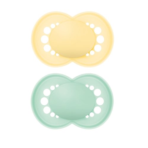 Mam Original játszócumi #szilikon #2db #16 hó #sárga-zöld #853593