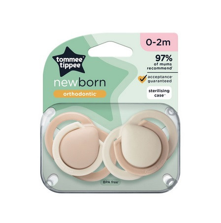 Tommee Tippee Newborn újszülött cumi 0-2 hó 2db Púder #43358201-335821