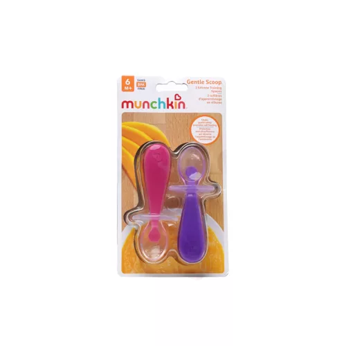 Munchkin Gentle Scoop etetőkanál 2db lila-pink #1122002-112208