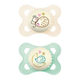   Mam Original Night játszócumi #szilikon #2db #2-6 hó #zöld-bézs #853623