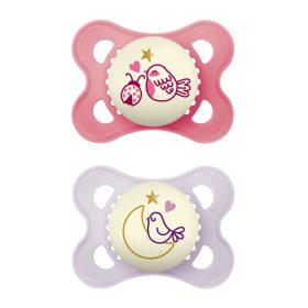   Mam Original Night játszócumi #szilikon #2db #2-6 hó #lila-fukszia #853623