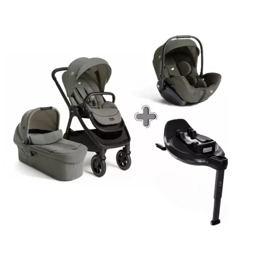 Joie Signature Finiti 4in1 babakocsi Evergreen - i-Level Pro hordozó - i-Base Encore bázistalp