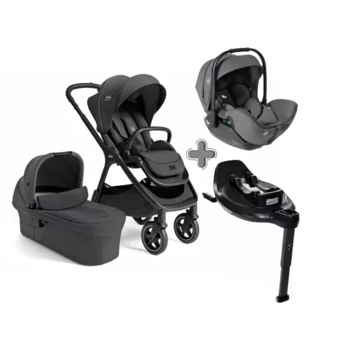 Joie Signature Finiti 4in1 babakocsi Ebony - i-Level Pro hordozó - i-Base Encore bázistalp