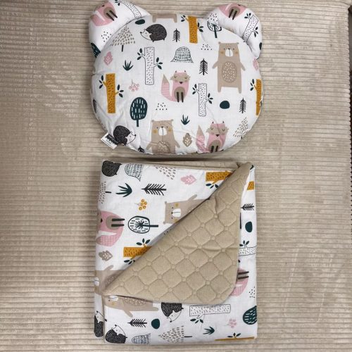 Vmatex Mamo-Tato minky ágynemű szett macipárnával - Mesél az erdő #392432-maci