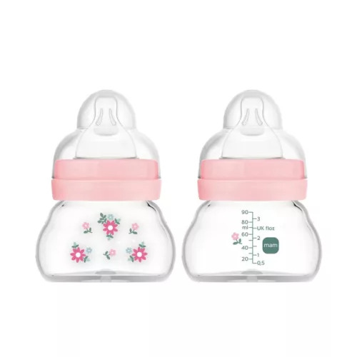 Mam Feel Good üveg cumisüveg 90ml Nature - Rózsaszín #862281
