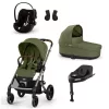 Cybex Gold Balios S Lux 4in1 bundle szett #Moss Green - Cloud G Plus Moon Black hordozóval Base G3 bázistalppal