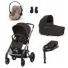 Cybex Gold Balios S Lux 4in1 bundle szett #Chocolate Brown - Cloud G Plus Almond Beige hordozóval Base G3 bázistalppal